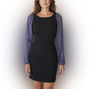 Karen by Simonsen Long Sleeve Colorblock Dress Black